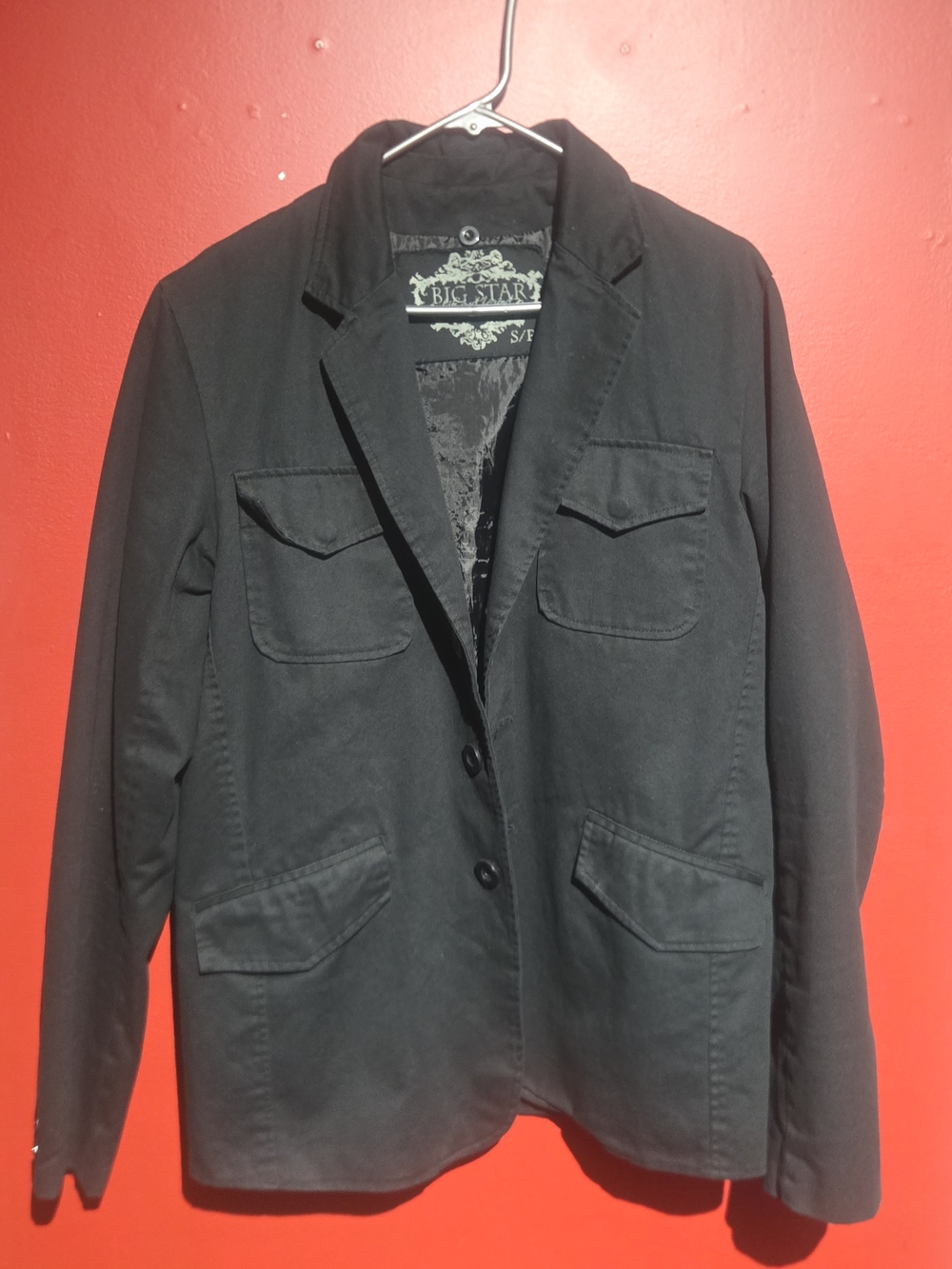 Big Star Black Blazer-Style Jacket – Size S – Veston